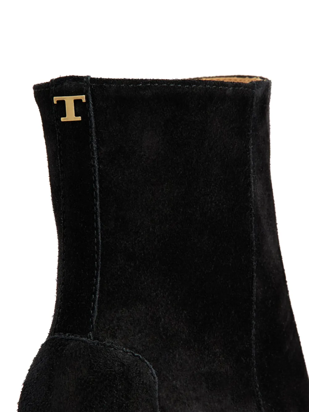 Tod's logo-plaque suede boots Black