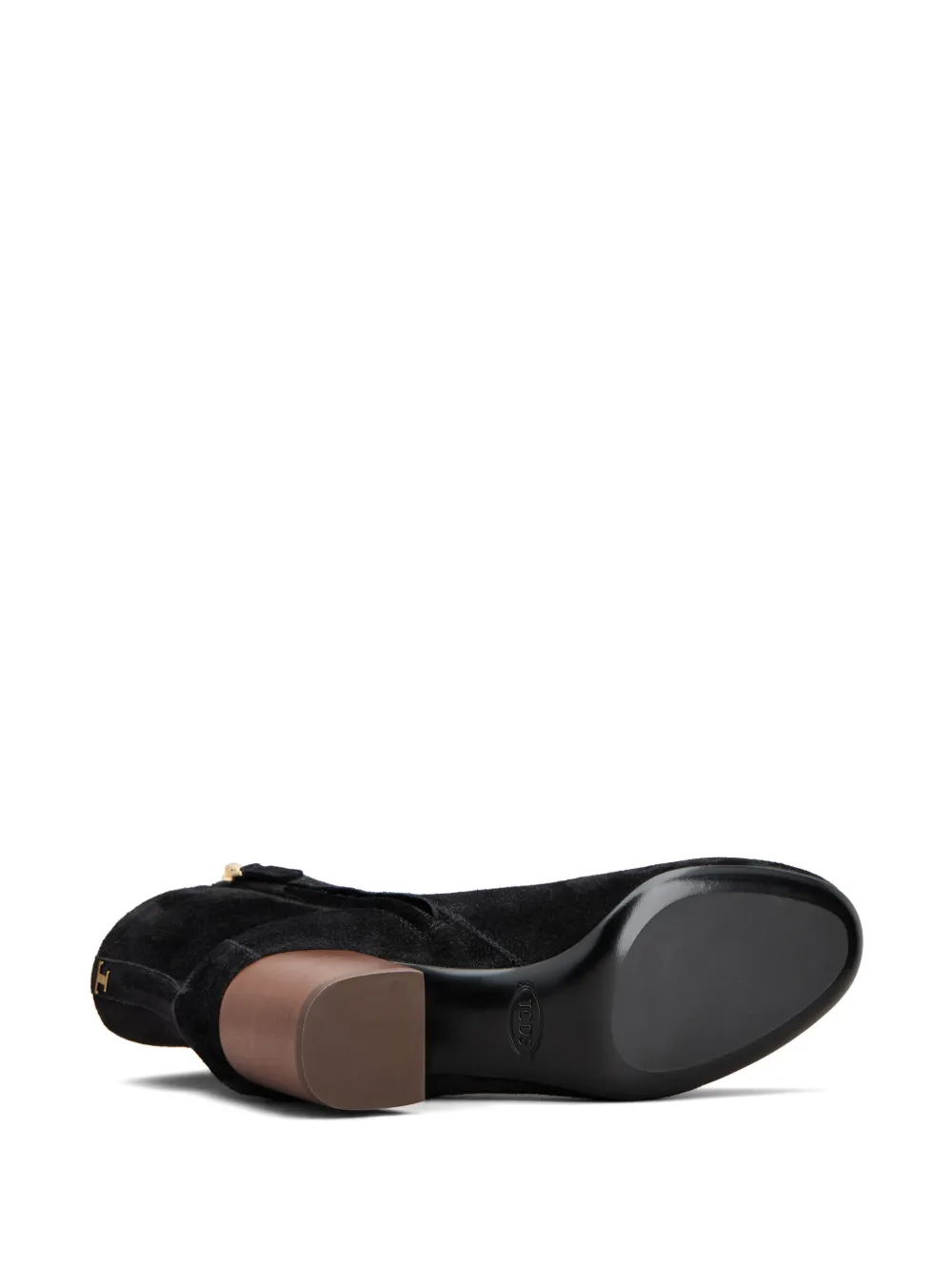 Tod's logo-plaque suede boots Black