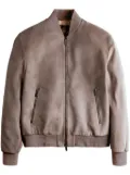 Tod's suede bomber jacket - Brown