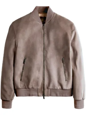 TOD'S トッズ　ブラウン スエード レザー ダウンジャケット L Tod's Leather Jackets for Men - Shop Now on FARFETCH