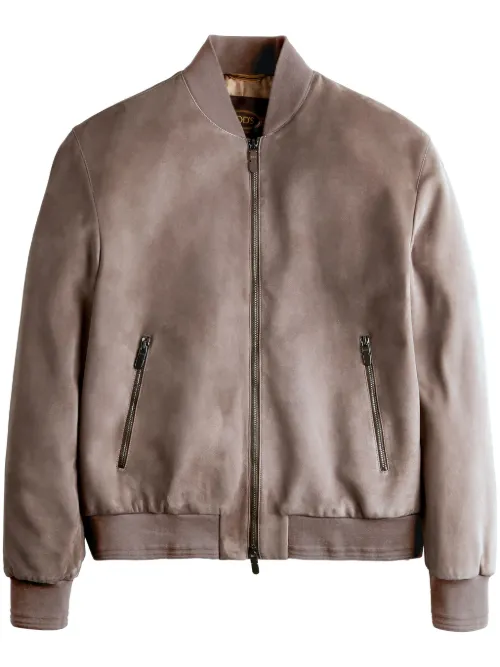 Tod's veste bomber en daim - Marron - Tod's - Modalova