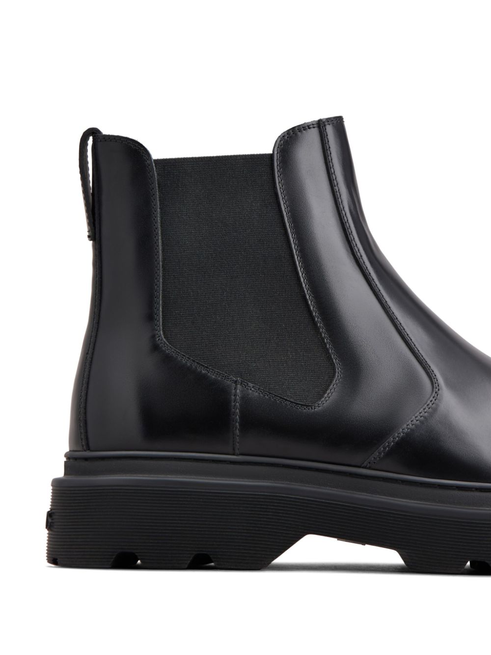 Shop Tod's Ankle Leather Boots In Black