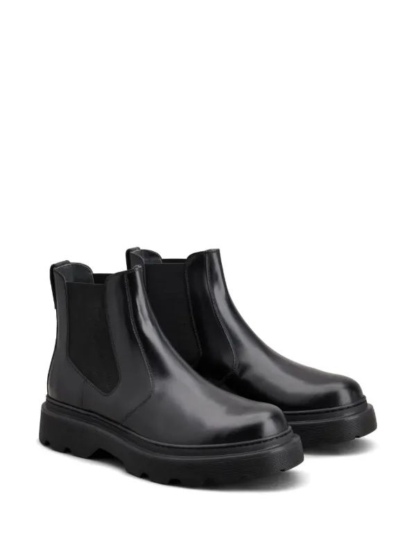 TOD'S トッズ レザー アンクル　バックル ブラック 本革　サイドゴアブーツ Tod's レザー アンクルブーツ | ブラック | FARFETCH JP