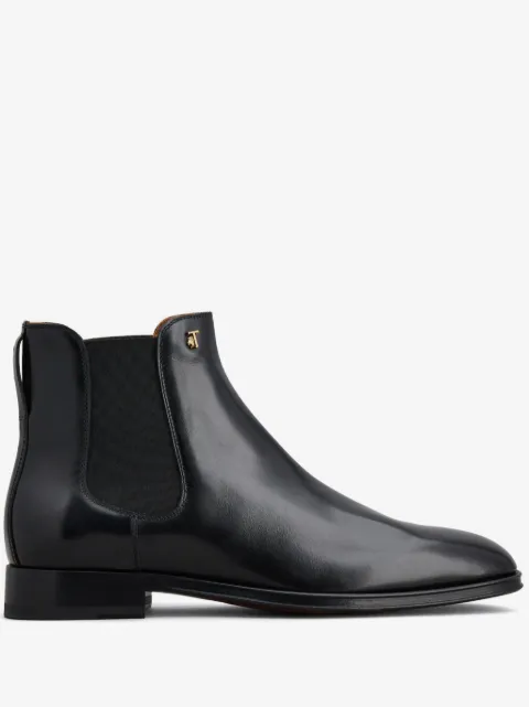 Tod's logo-plaque leather ankle boots