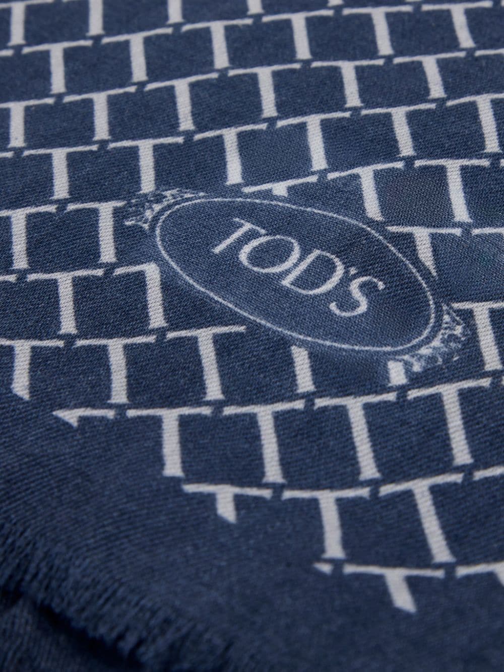 Tod's Sjaal met logo-jacquard - Blauw