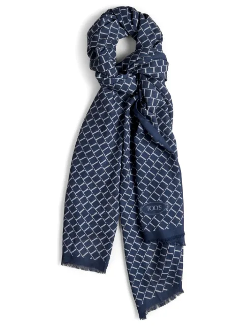 Tod's bufanda con motivo del logo en jacquard