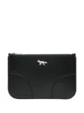 Maison Kitsuné Boogie leather clutch - Black