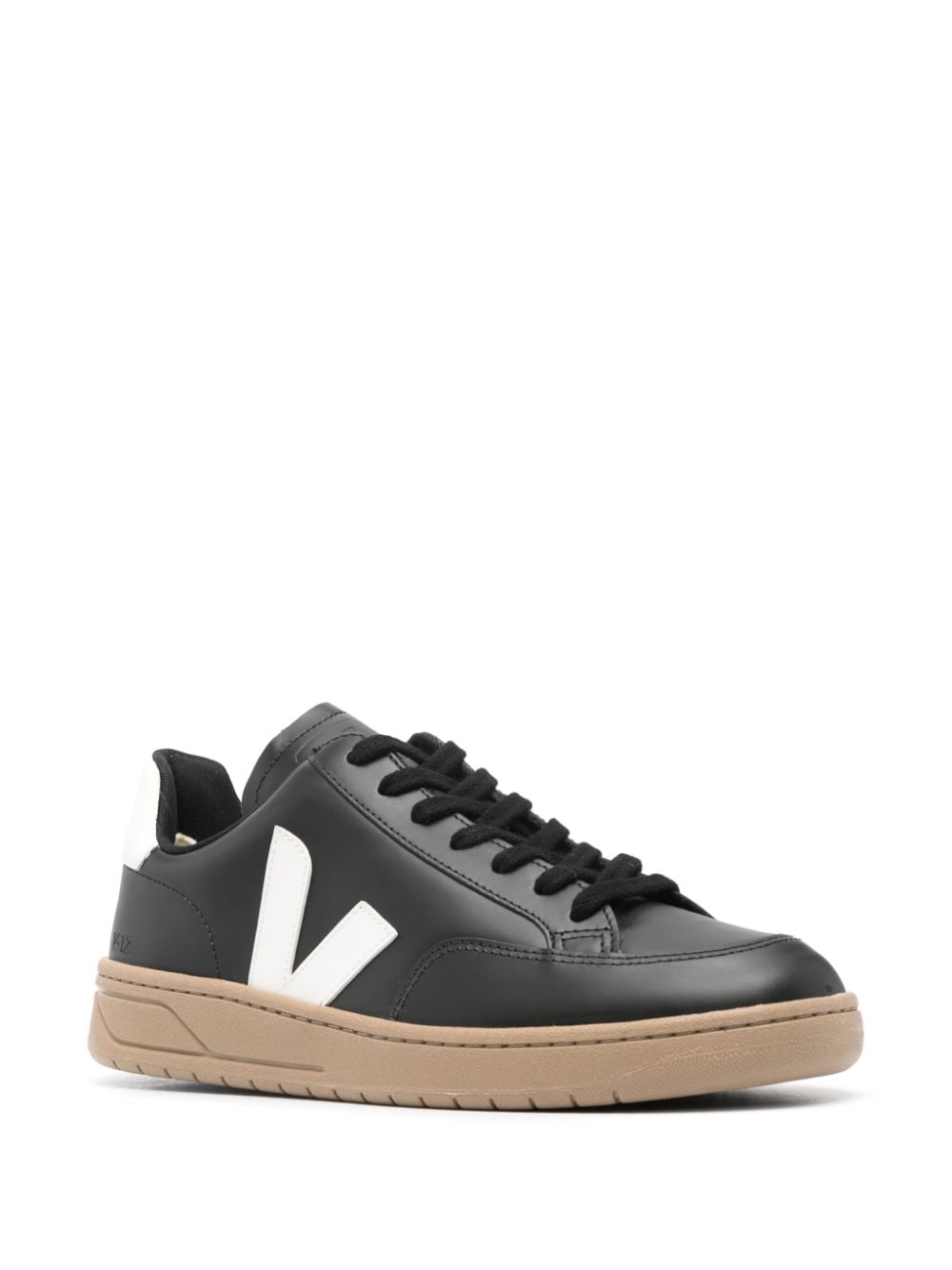 VEJA V-12 leather sneakers - Zwart