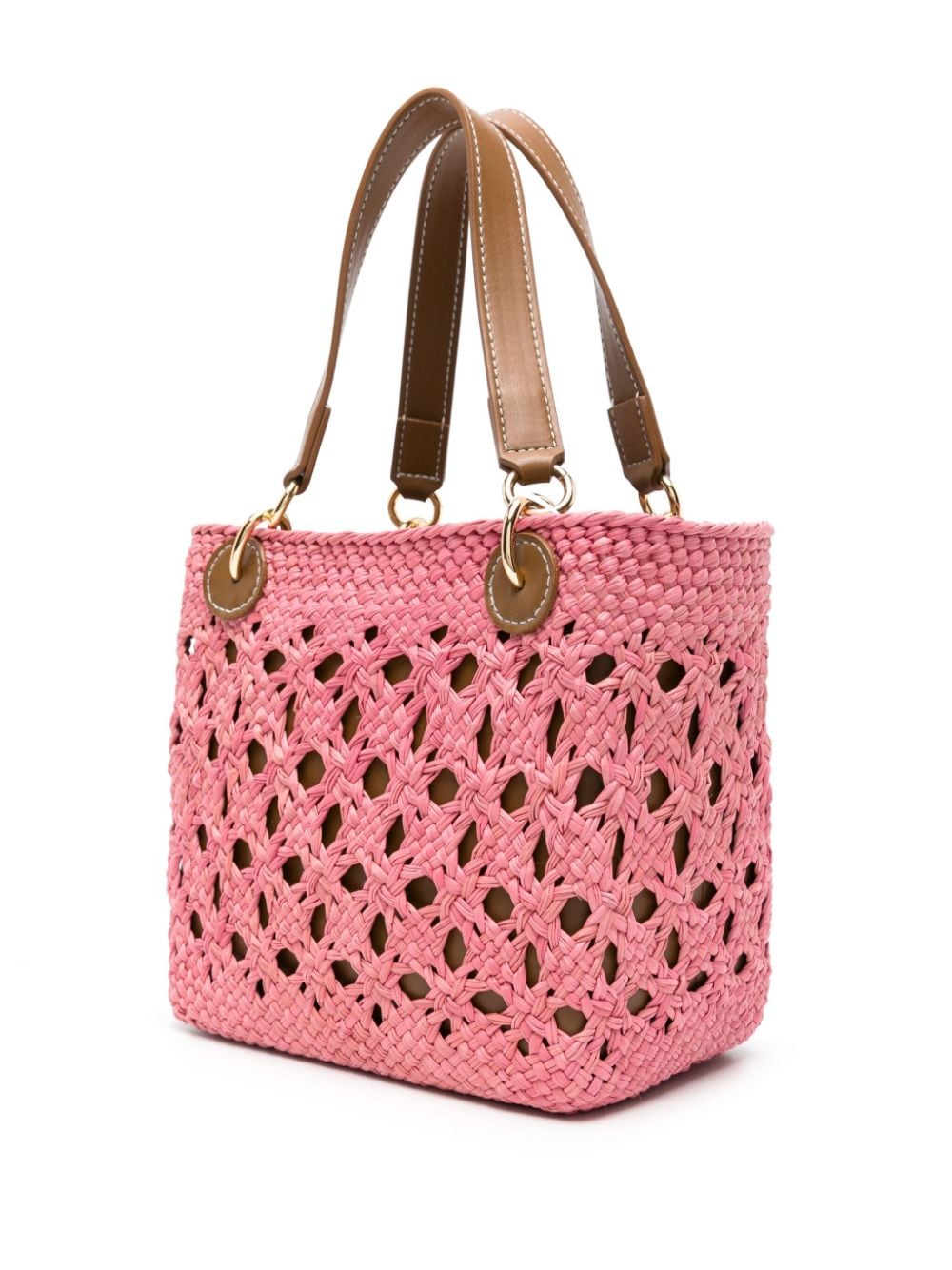Shop Themoirè Kobo Straw Tote Bag In Pink