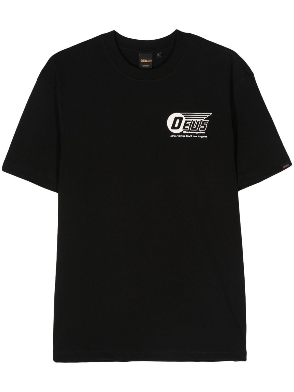 Deus Ex Machina Logo-print Cotton T-shirt In Black