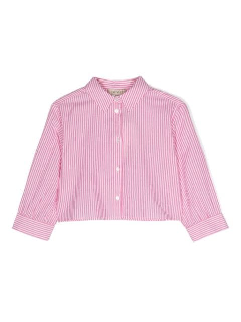 TWINSET Kids striped cotton shirt