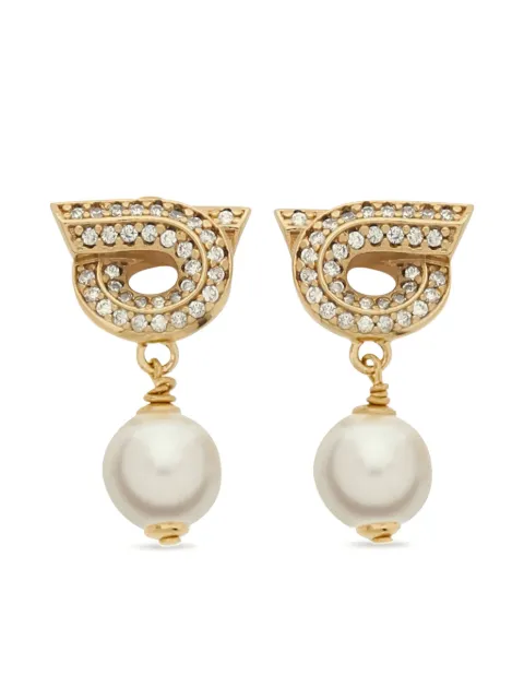 Ferragamo Gancini Pearl-shaped Earrings