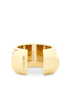 FERRAGAMO★素敵！Gancini Ribbed Open Ring Ferragamo Gancini Ring | Gold | FARFETCH
