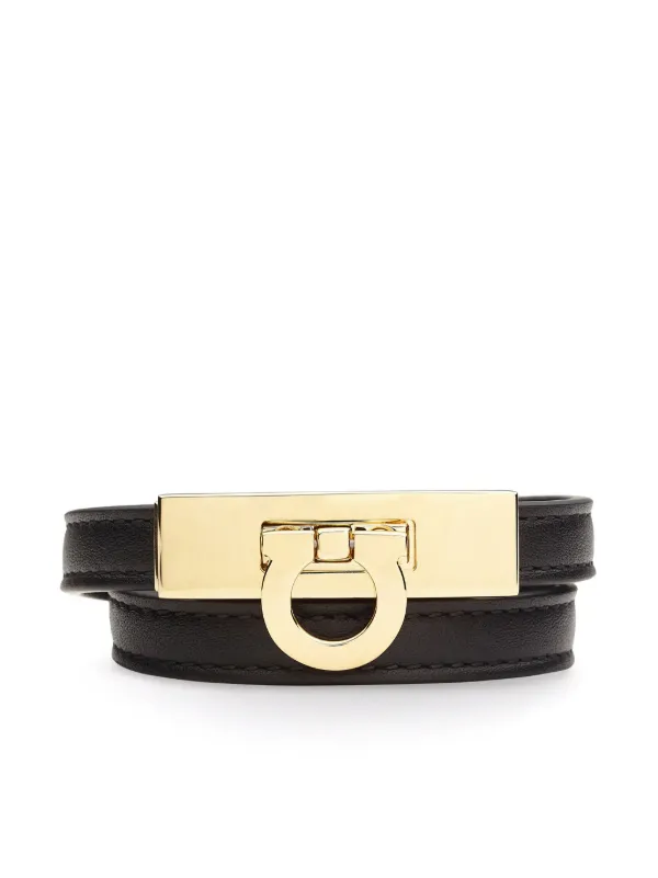 SALVATORE FERRAGAMO カンチニ タフル ツイスト フレスレット Ferragamo ガンチーニ ツイスト ブレスレット | ブラック