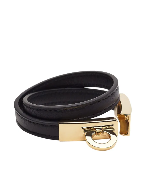 SALVATORE FERRAGAMO カンチニ タフル ツイスト フレスレット Ferragamo ガンチーニ ツイスト ブレスレット | ブラック