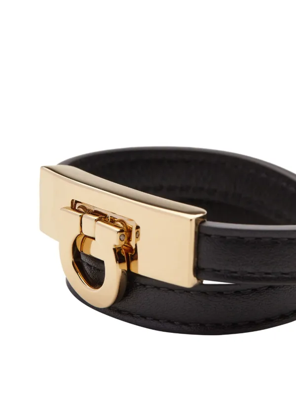SALVATORE FERRAGAMO カンチニ タフル ツイスト フレスレット Ferragamo ガンチーニ ツイスト ブレスレット | ブラック