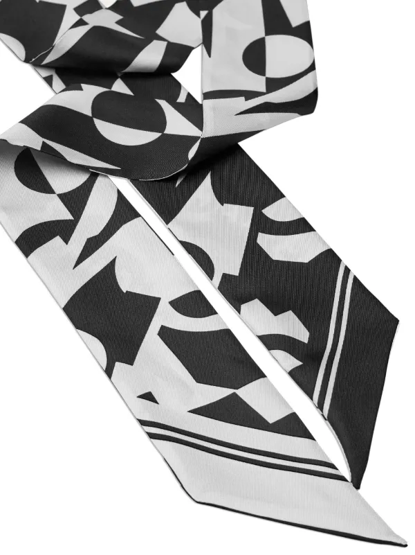 Ferragamo logo-print Silk Scarf | White | FARFETCH