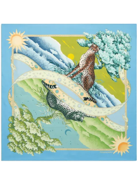 Ferragamo day & night print silk scarf 775496 - 0
