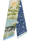 Ferragamo Day & Night print scarf - Blue