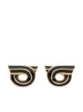 Ferragamo Gancini enamel earrings - Black