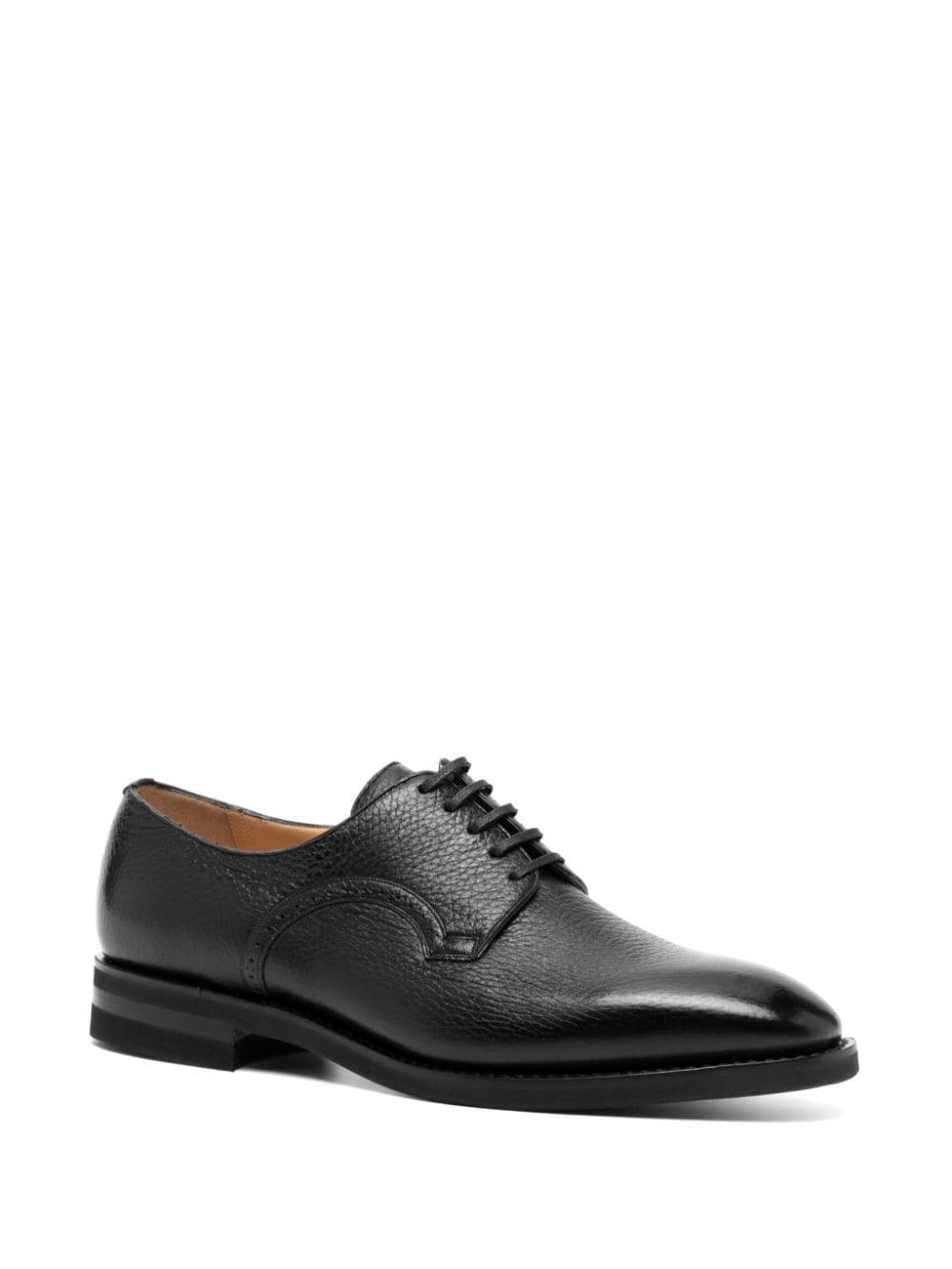 Shop Bally Scrivani Leather Derby Shoes In Black