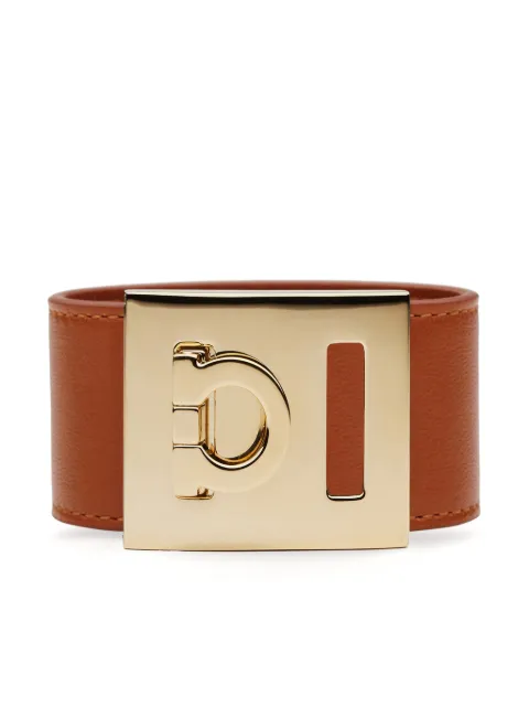 Ferragamo Gancini leather bracelet