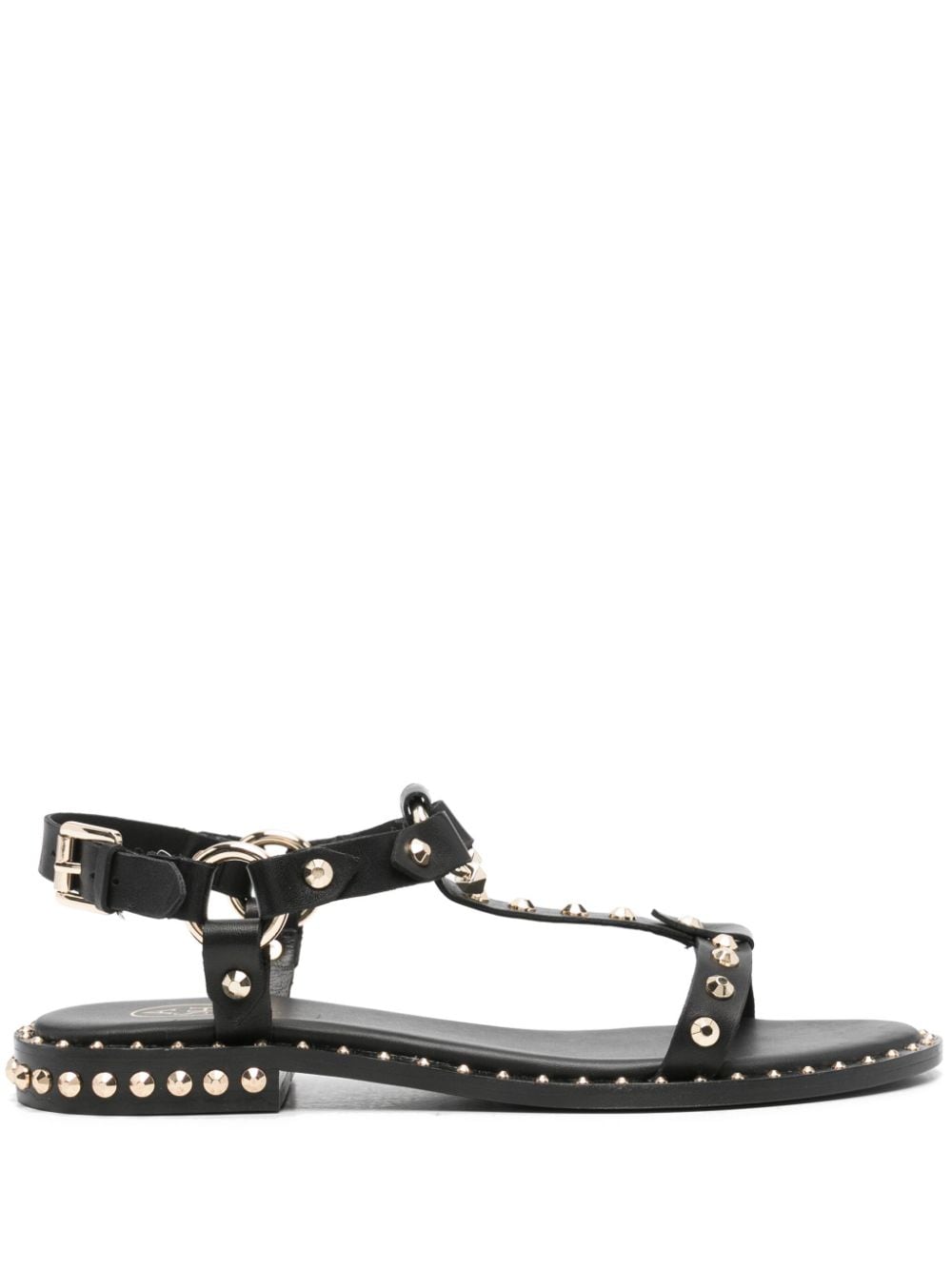 Shop Ash Patsy Stud-embellished Sandals In Black