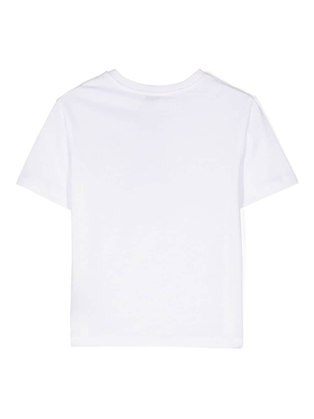 Dolce & Gabbana Kids logo-patch cotton T-shirt Wit