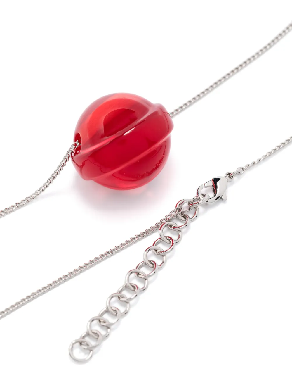 Shop Fiorucci Lollipop-pendant Chain Necklace In Silver