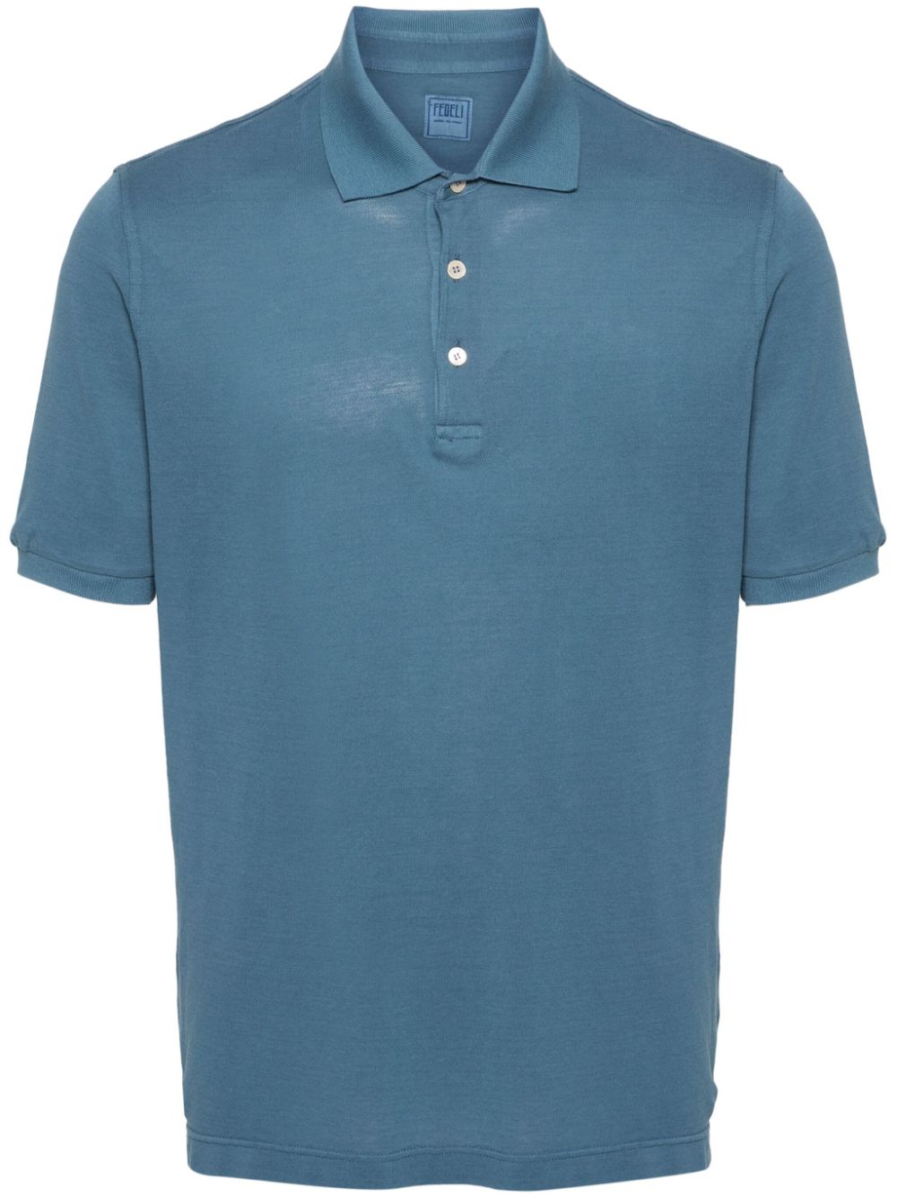 Fedeli Wind Cotton Polo Shirt In Blue