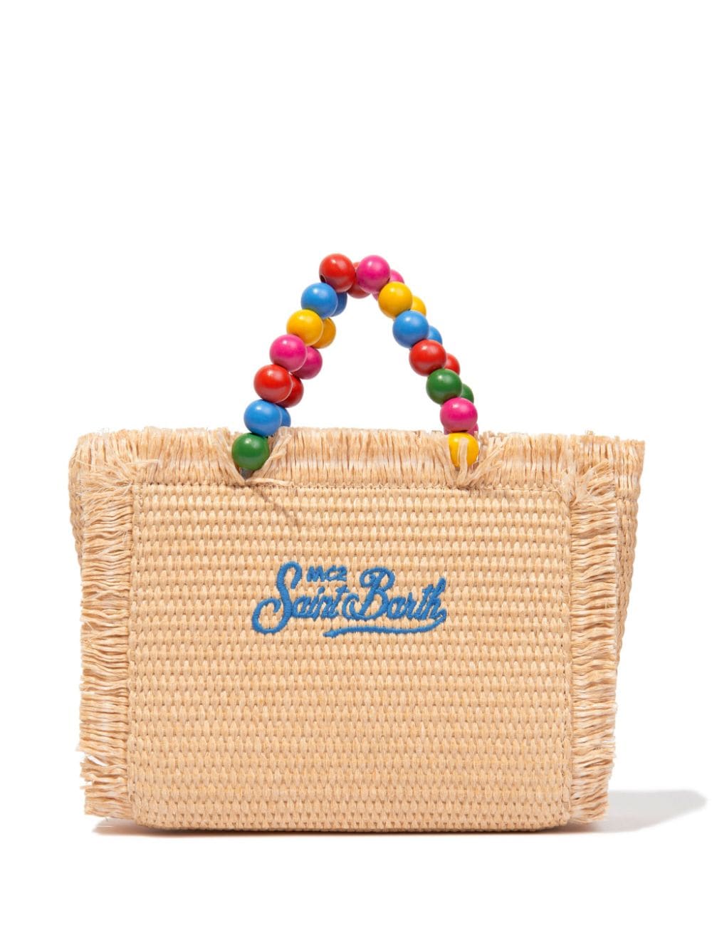 MC2 Saint Barth Kids mini Vanity straw bag - Beige