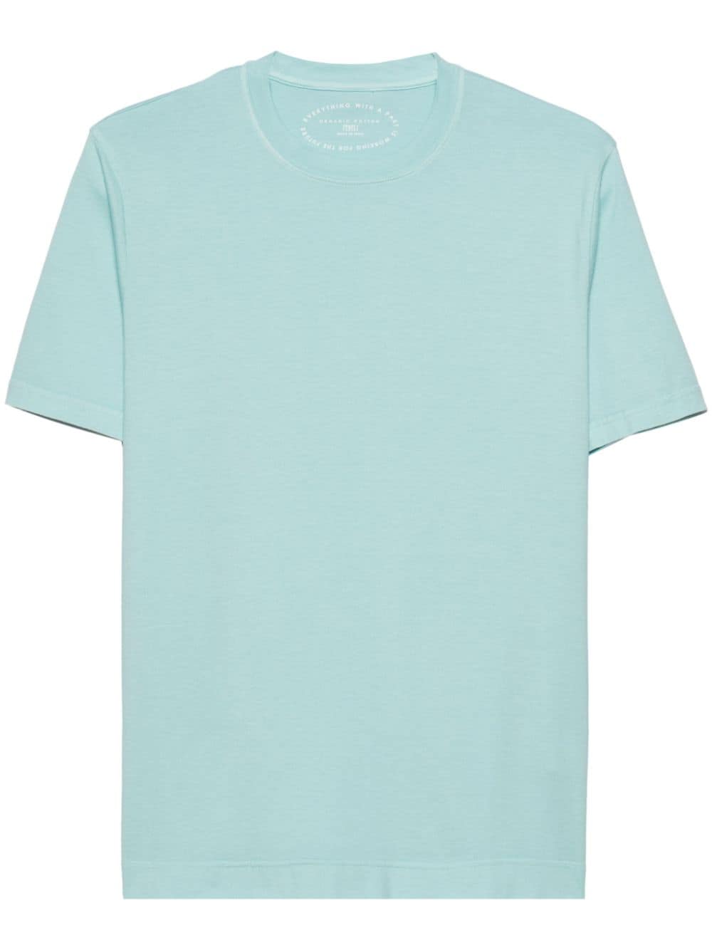 Fedeli short-sleeve cotton T-shirt Blauw