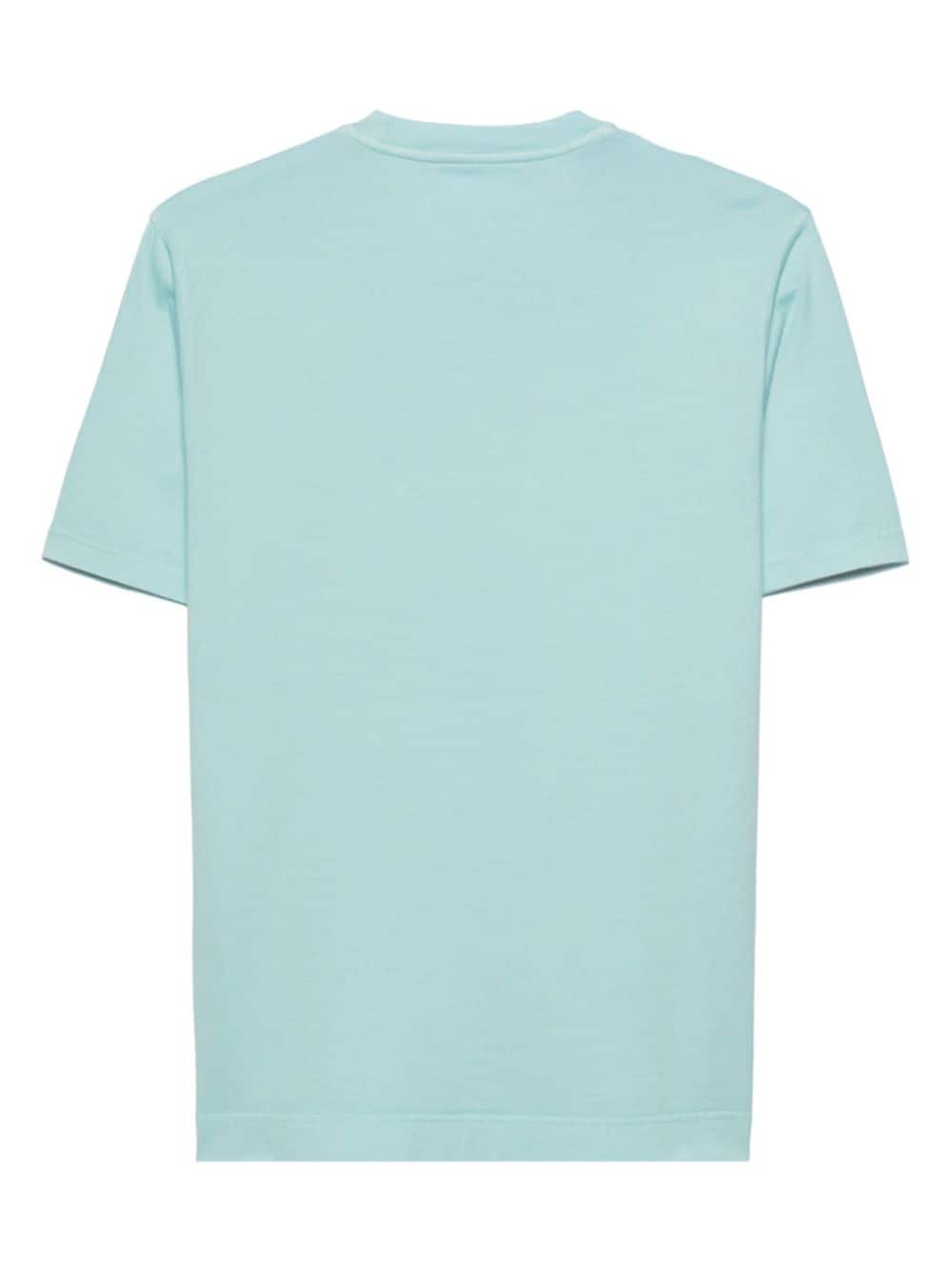 Fedeli short-sleeve cotton T-shirt - Blauw