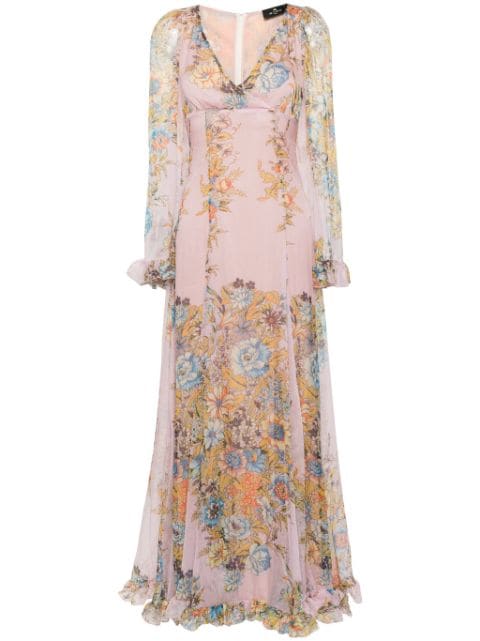 ETRO flora-print maxi dress