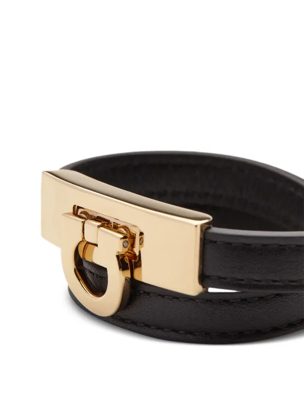 Ferragamo ガンチーニ ツイスト ブレスレット | ブラック