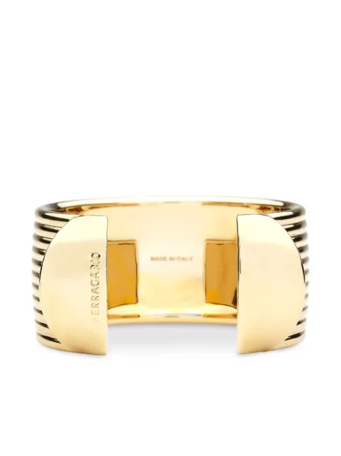 Ferragamo Gancini striped bangle bracelet