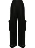 Ermanno Scervino pleat-detail linen trousers - Black