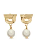 Ferragamo faux-pearl Gancini earrings - Gold