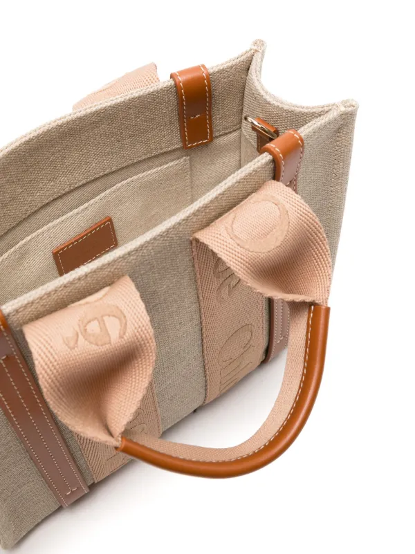 僅少★関税込み【Chloe】Small Woody ToteBag Chloé Small Woody Tote Bag In Linen in Wild grey | Chloé US