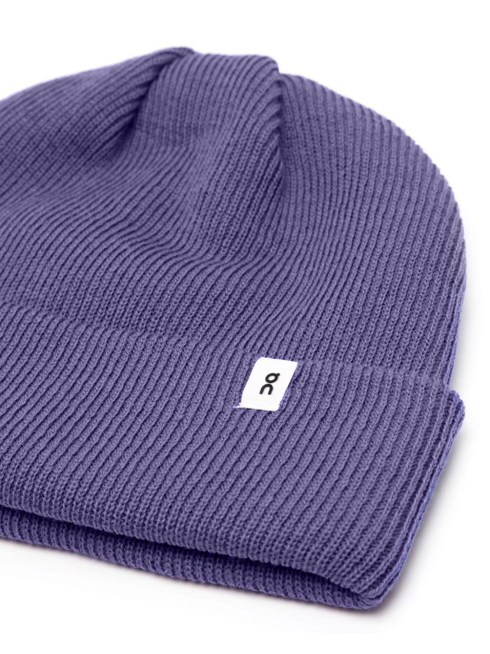 Shop On Running Logo-patch Wool Beanie In Violett