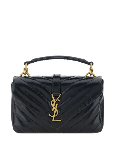 Saint Laurent appliqué-logo quilted leather wallet