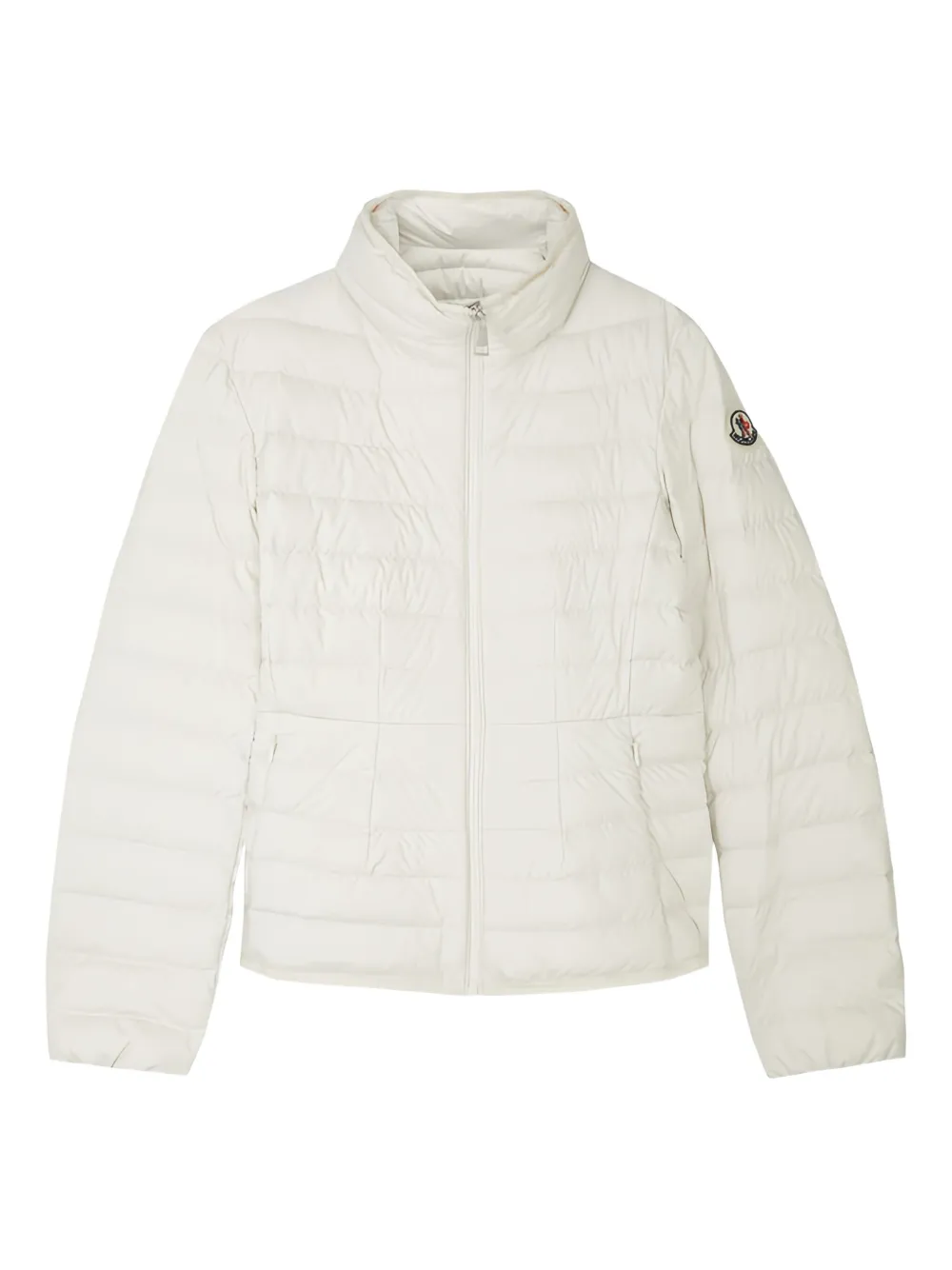 Moncler Enfant Dinka quilted logo-patch puffer jacket Wit