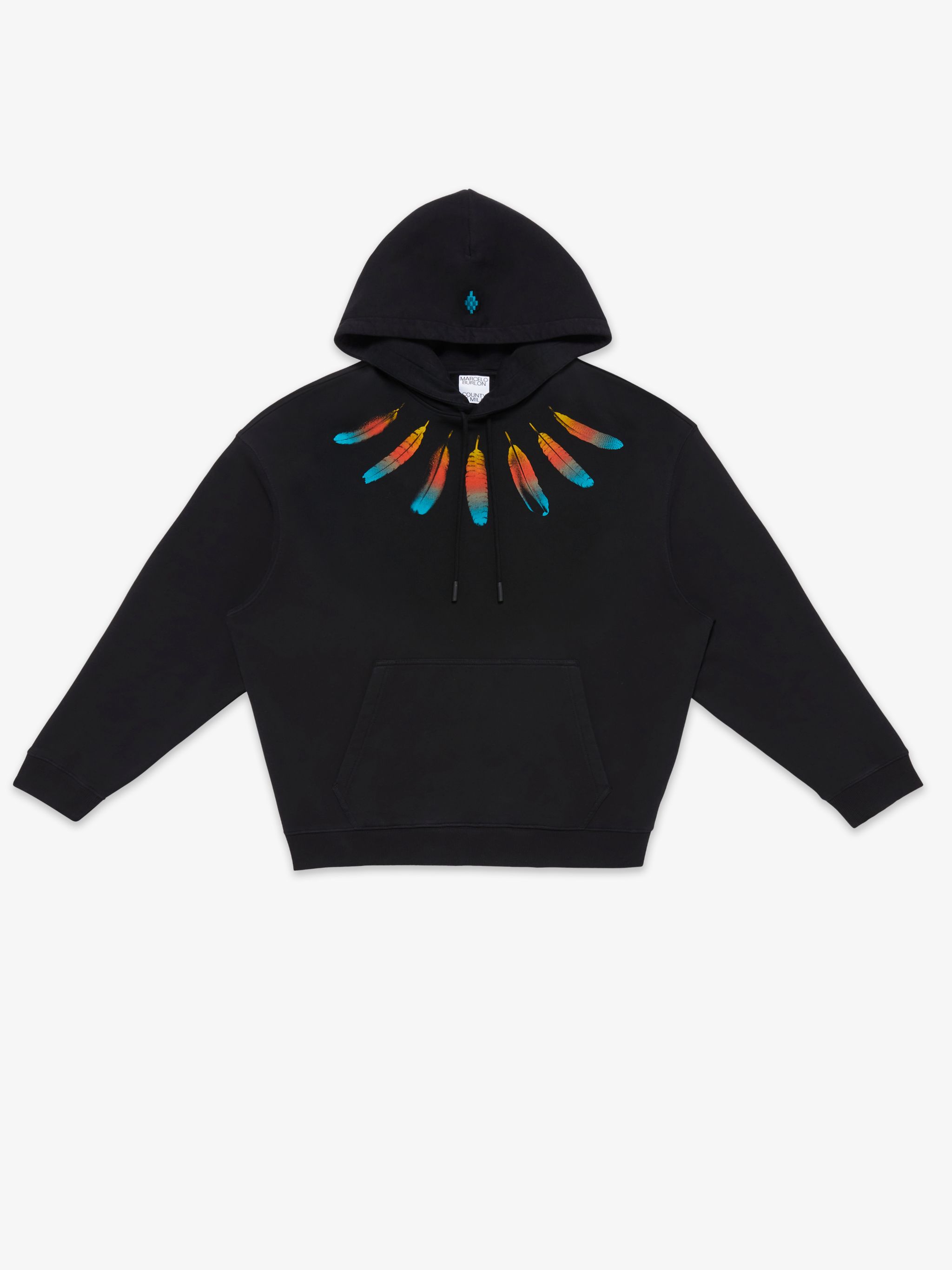 COLLAR FEATHERS COMFY HOODIE MARCELO BURLON Official Site