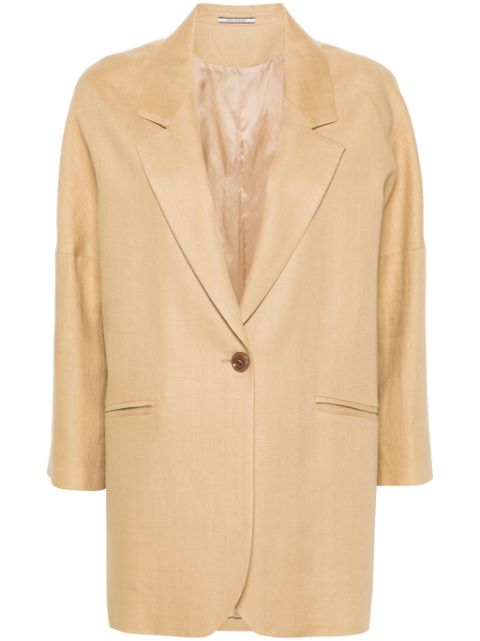 Tagliatore single-breasted linen blazer Women