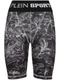 Plein Sport jungle print compression shorts - Black