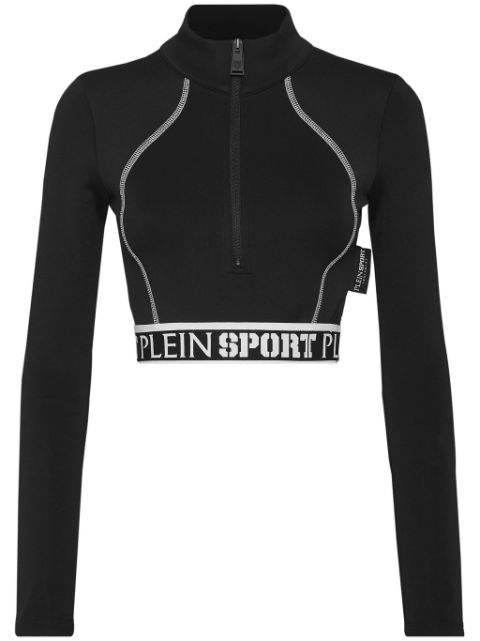 Plein Sport logo-underband crop top