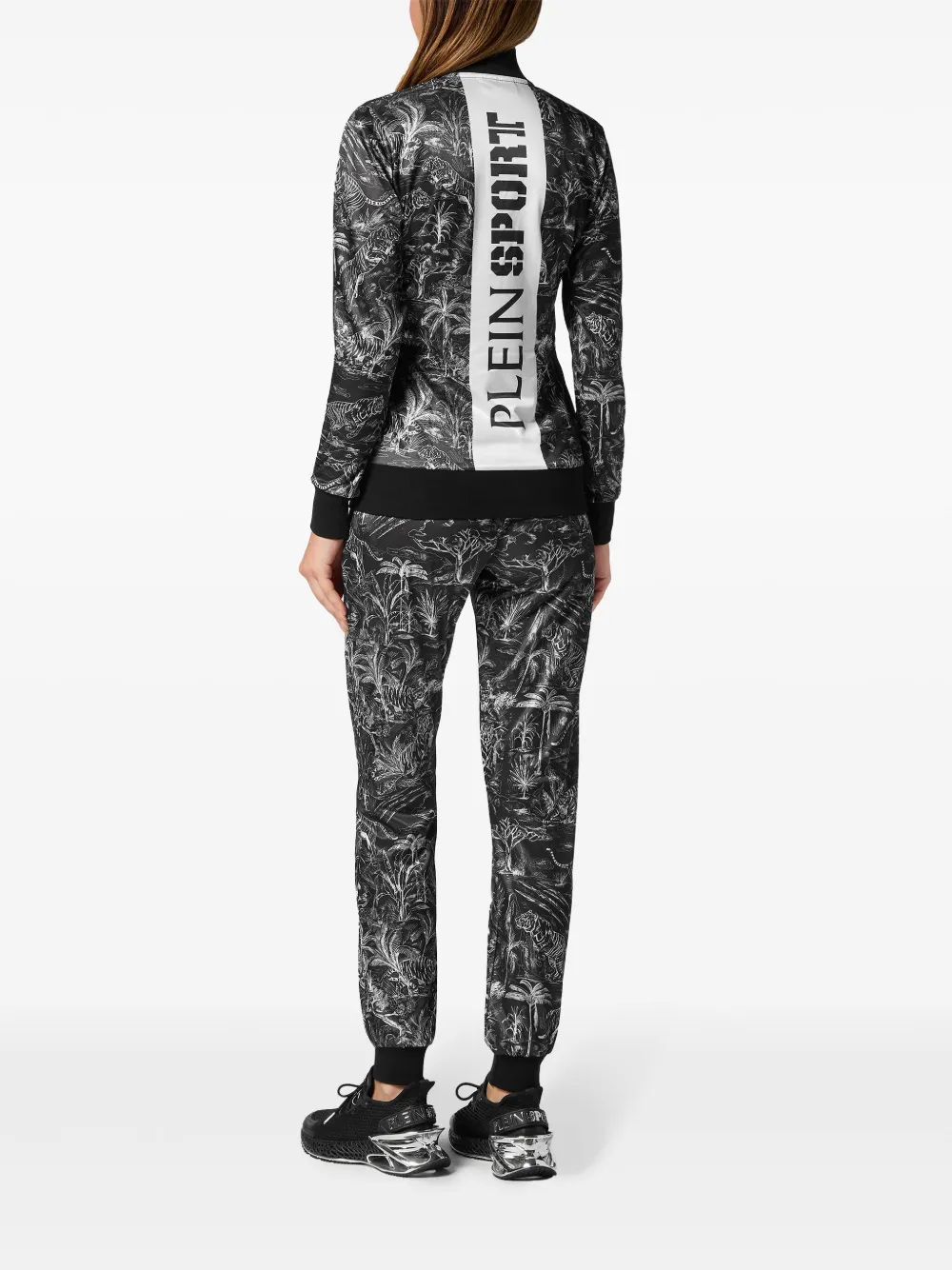 Plein Sport Trainingspak met logoplakkaat en grafische print Zwart