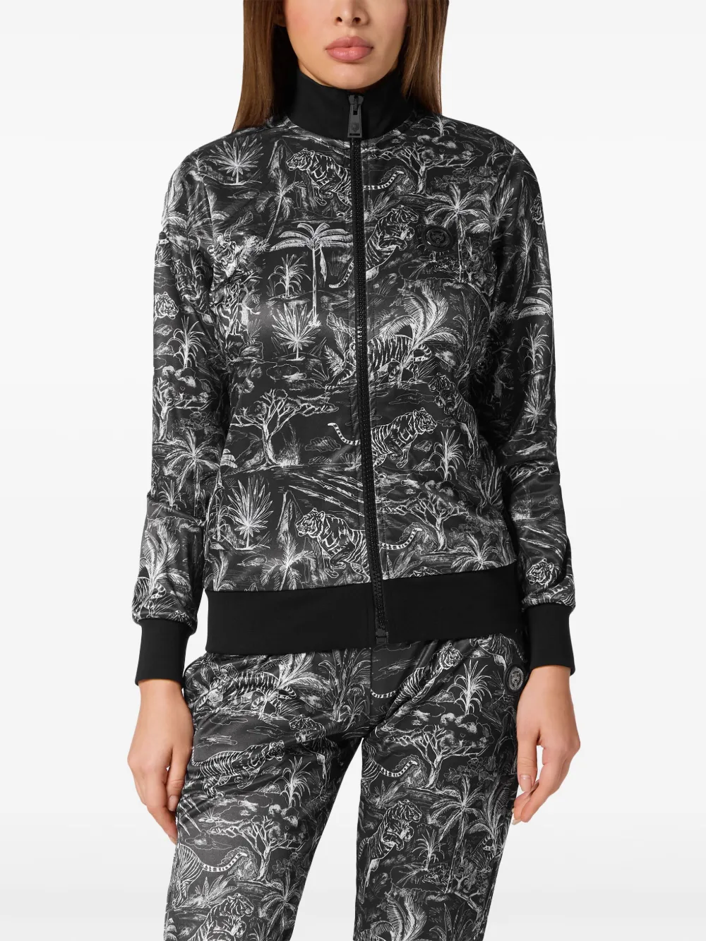 Plein Sport Trainingspak met logoplakkaat en grafische print Zwart