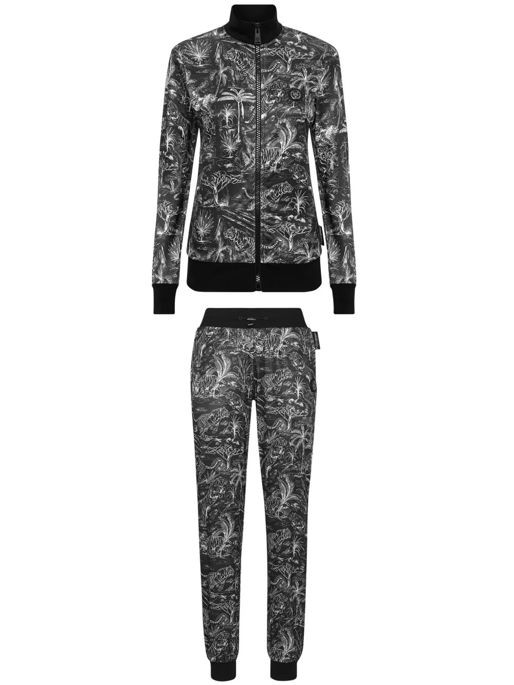 Plein Sport Trainingspak met logoplakkaat en grafische print Zwart