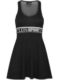 Plein Sport logo-band sleeveless mini dress - Black